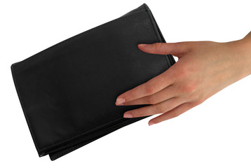 woman's hand man's vallet