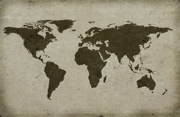 Fototapeta premium grungy textured world map