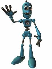 Fototapeta premium toon bot chip-wave