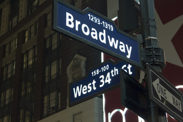 Naklejka premium new york city street sign
