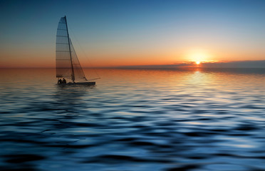 sailing and sunset