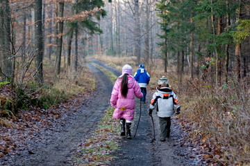 children in forest
