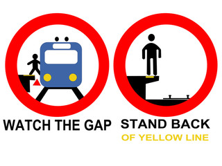 train warning signs danger