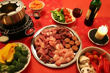 Photo sur Plexiglas Viande meat fondue