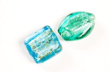 the  blue  beads from glass