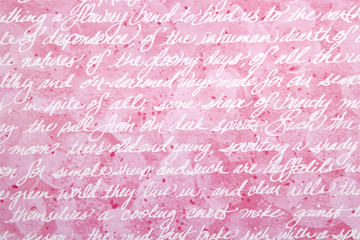 abstract red background with hand writing