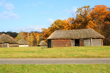 Obraz premium autumn landscape - village