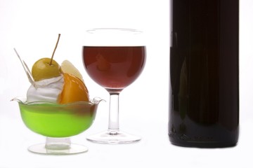 wine and dessert