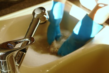 washing up