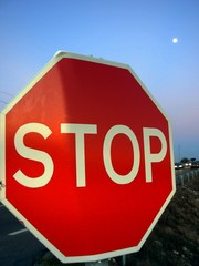 stop sign on plain