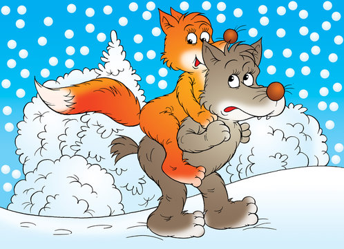 fox and wolf