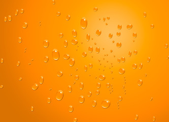 water drops on orange