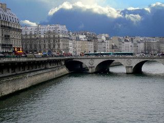 Fototapeta premium la seine paris st michel