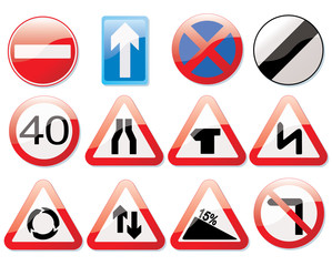 shiny uk road sign icons