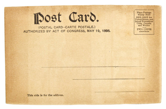 old greeting postcard from united states