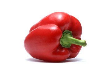 red paprika isolated on white