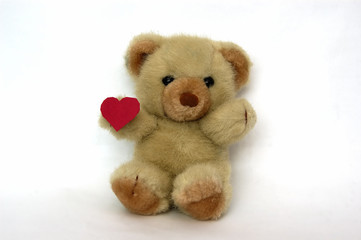 teddy with a heart