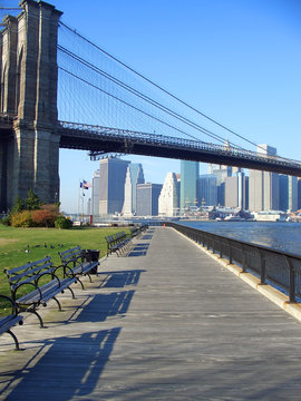 Fototapeta brooklyn bridge park, new york
