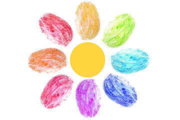 color digital flower