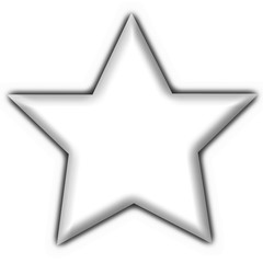 bottone stella bianco - white button star flag