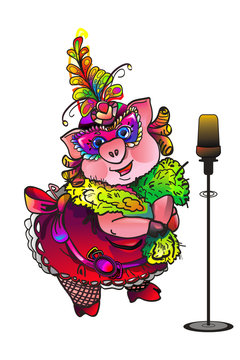 singing pig masquerade
