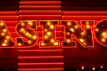sin neon sign