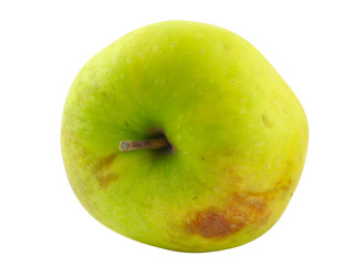 green apple - pure white background