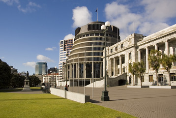 parliament and beehive, wellington