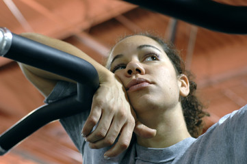 daydreaming at the gym.