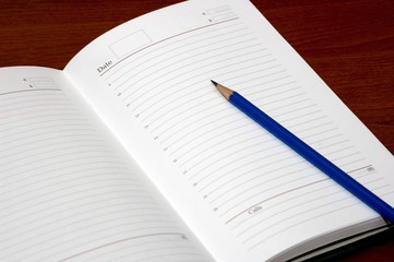 notepad and pencil close-up