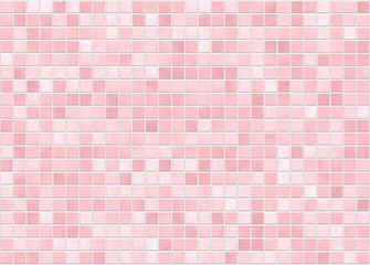 Printed roller blinds Mosaic fliesen rosa tile pink