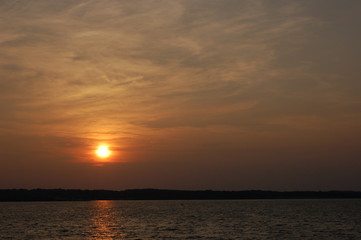 sunrise over the lake