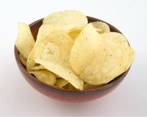 saucer of fried chips