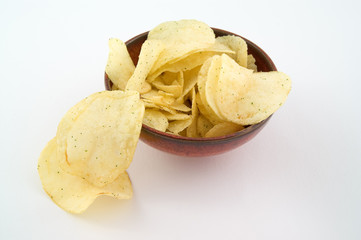saucer of fried chips