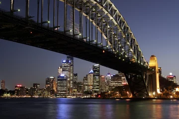 Photo sur Plexiglas Sydney Harbour Bridge sydney harbour bridge at night