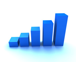 diagramm business statistics graph 3d sign