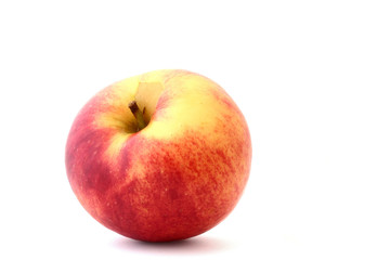 lonely apple on white