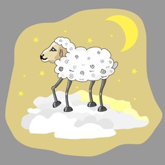schaf auf wolke