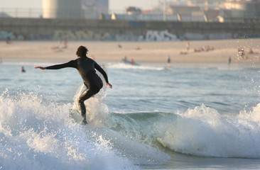 surfer and beach