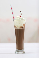 mocha flavored hot chocolate drink