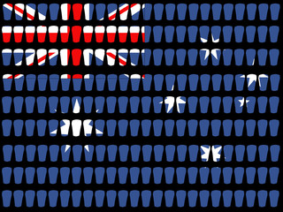 pint glass australian flag