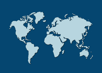 Fototapeta na wymiar weltkarte - map of world