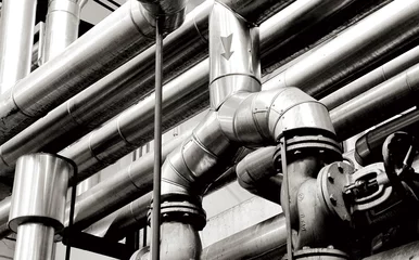 Photo sur Plexiglas Bâtiment industriel tuyaux de l& 39 industrie