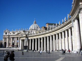 Naklejka premium st. peter's basilica, st. peter's square, vatican