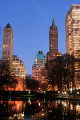 central park and manhattan skyline, new york city