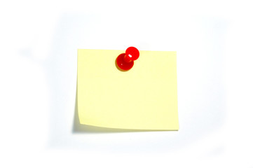 note with thumbtack