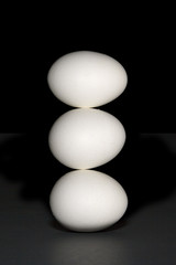three eggs, vertical