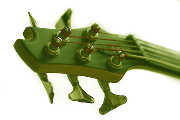manche de guitare vert