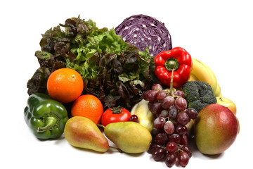 Fototapeta na wymiar kolorowe świeżych owoców i warzyw
