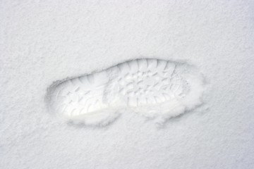 footprint in snow